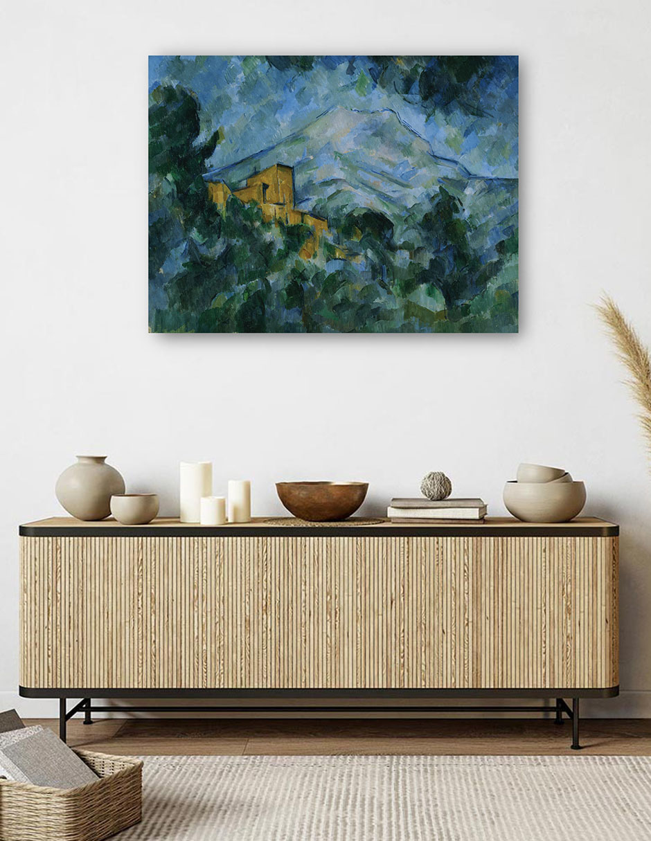 Foto 6 pulgar | Cuadro Decorativo - Mont Sainte-victoire Y Castillo Negro- Paul Cézanne - Religión - 69x92 - Impresión En Lienz