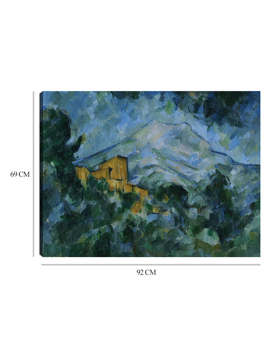 Foto 7 pulgar | Cuadro Decorativo - Mont Sainte-victoire Y Castillo Negro- Paul Cézanne - Religión - 69x92 - Impresión En Lienz