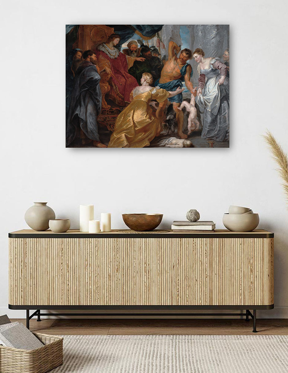 Foto 6 pulgar | Cuadro Decorativo - El Juicio De Salomón (1617)- Peter Paul Rubens - Religión - 28x36 - Impresión En Lienzo - Fine A