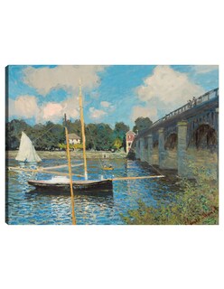 Foto 1 | Cuadro Decorativo - El Puente De Argenteuil- Claude Monet - Religión - 28x36 - Impresión En Lienzo - Fine Art Tj