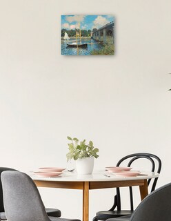 Foto 2 | Cuadro Decorativo - El Puente De Argenteuil- Claude Monet - Religión - 28x36 - Impresión En Lienzo - Fine Art Tj