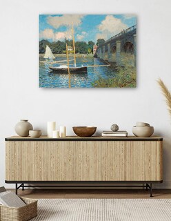 Foto 5 | Cuadro Decorativo - El Puente De Argenteuil- Claude Monet - Religión - 28x36 - Impresión En Lienzo - Fine Art Tj