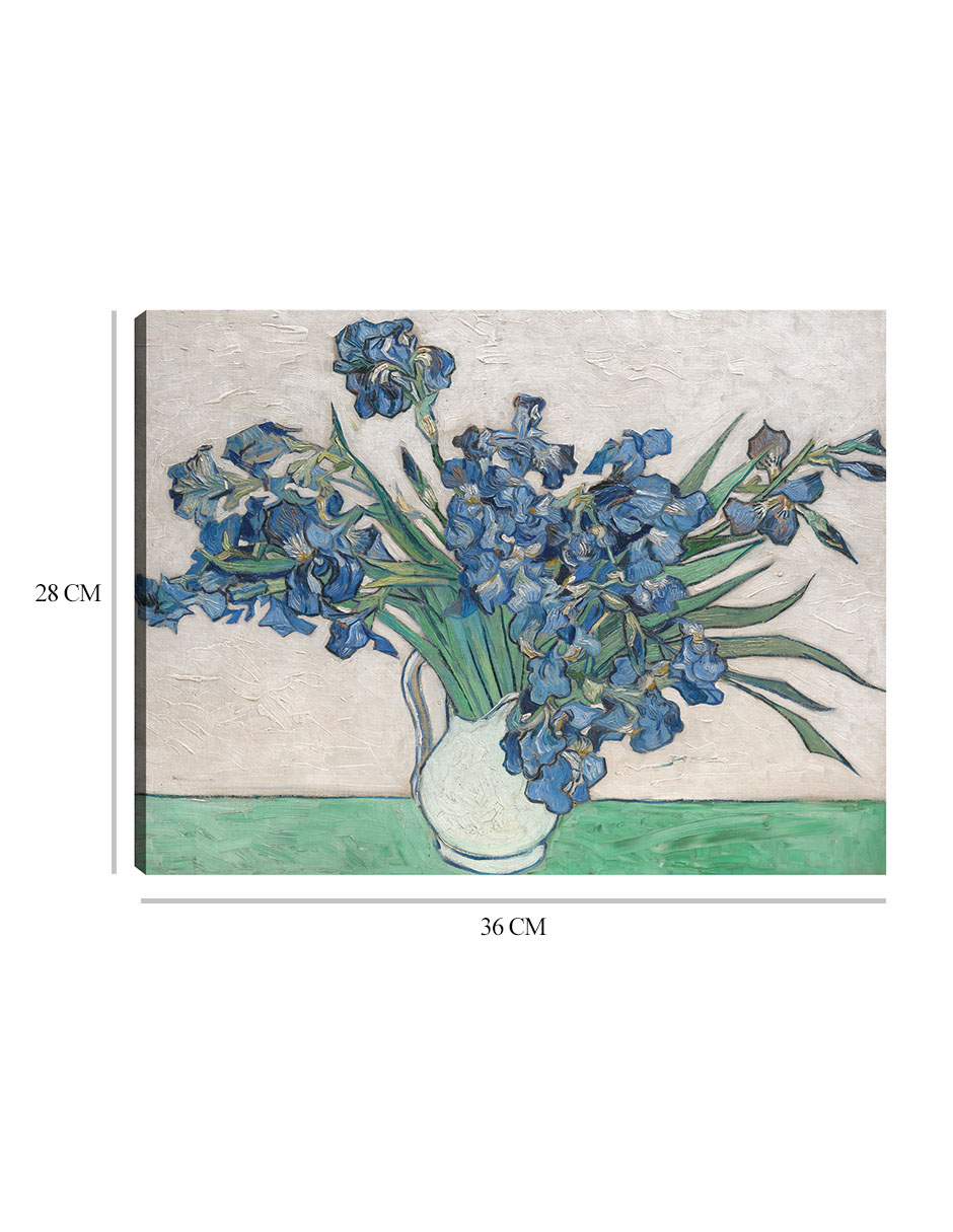 Foto 7 pulgar | Cuadro Decorativo - Iris (1890)- Vincent Van Gogh - Floral - 28x36 - Impresión En Lienzo - Fine Art Tj