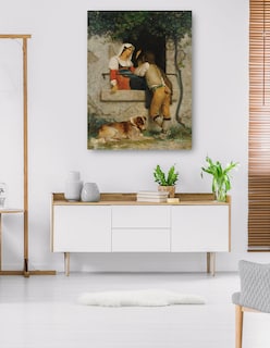 Foto 5 | Cuadro Decorativo - Amantes Italianos- William Bouguereau - Fotografía - 28x36 - Impresión En Lienzo - Fine Art Tj