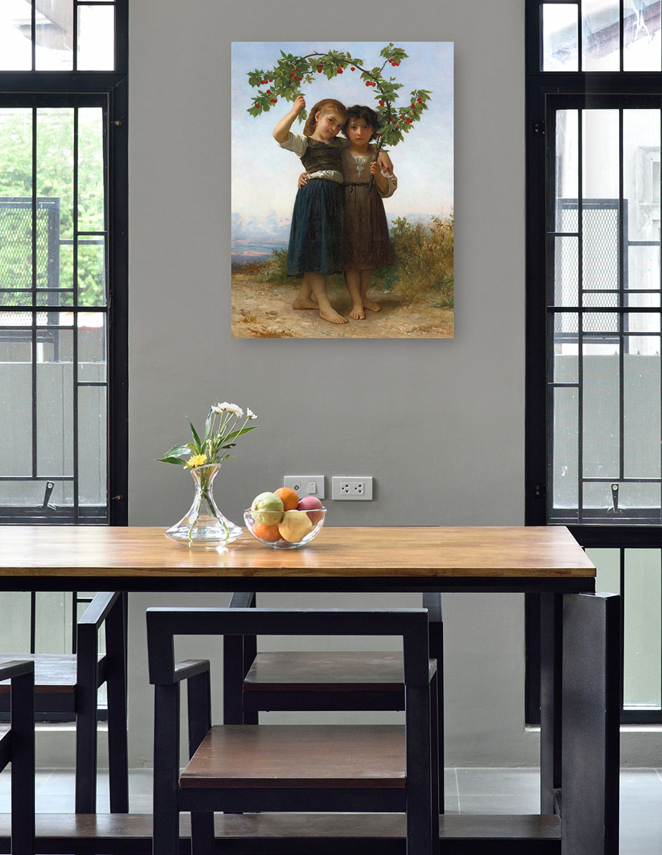 Foto 5 pulgar | Cuadro Decorativo - La Rama De Cerezo (1881)- William Bouguereau - Fotografía - 69x92 - Impresión En Lienzo - Fine Ar
