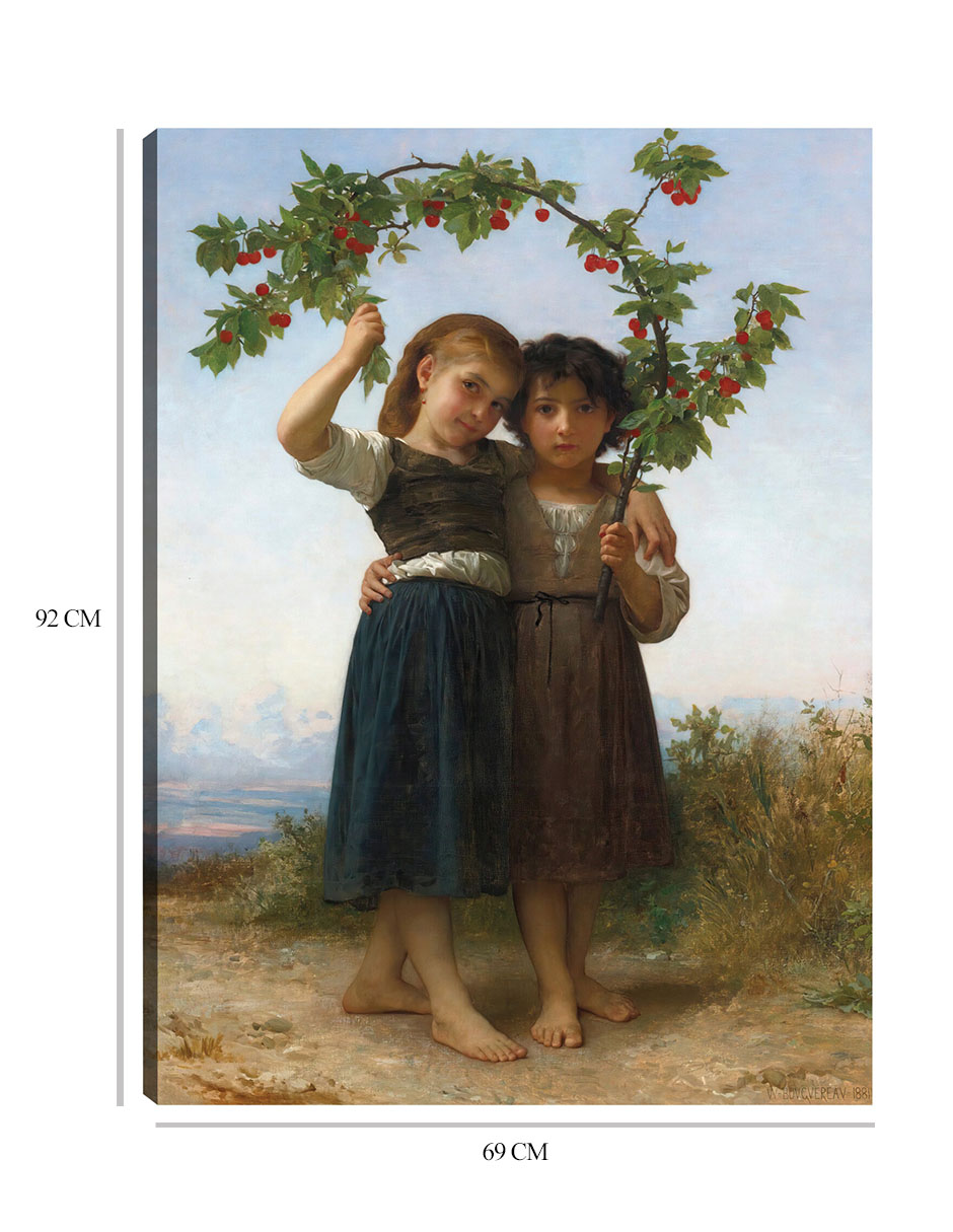 Foto 7 pulgar | Cuadro Decorativo - La Rama De Cerezo (1881)- William Bouguereau - Fotografía - 69x92 - Impresión En Lienzo - Fine Ar