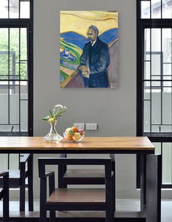 Foto 4 | Cuadro Decorativo - Federico Nietzsche (1906)- Edvard Munch - Fotografía - 28x36 - Impresión En Lienzo - Fine Art Tj