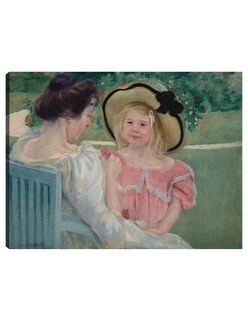Foto 1 | Cuadro Decorativo - En El Jardín (1903)- Mary Cassatt - Religión - 28x36 - Impresión En Lienzo - Fine Art Tj