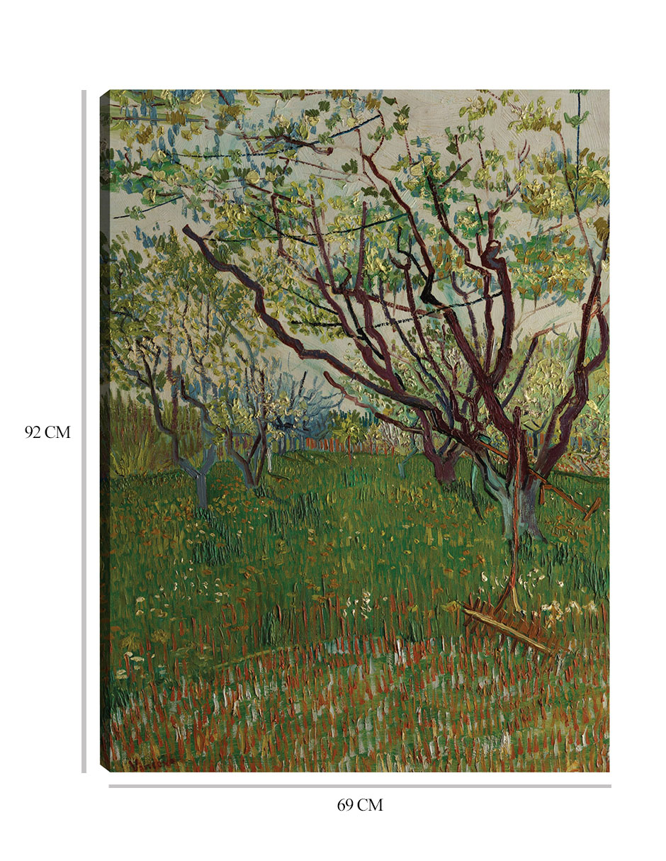 Foto 7 pulgar | Cuadro Decorativo - El Huerto Floreciente (1888)- Vincent Van Gogh - Abstracto - 69x92 - Impresión En Lienzo - Fine A
