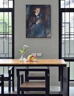 Foto 4 | Cuadro Decorativo - Autorretrato Con Cigarrillo (1895)- Edvard Munch - Fotografía - 77x102 - Impresión En Lienzo