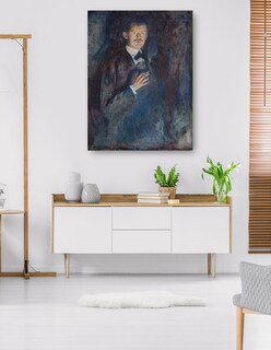Foto 5 | Cuadro Decorativo - Autorretrato Con Cigarrillo (1895)- Edvard Munch - Fotografía - 77x102 - Impresión En Lienzo