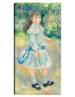 Foto 1 | Cuadro Decorativo - Chica Con Un Aro- Pierre-auguste Renoir - Fotografía - 46x89 - Impresión En Lienzo - Fine Art Tj