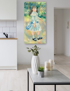 Foto 5 | Cuadro Decorativo - Chica Con Un Aro- Pierre-auguste Renoir - Fotografía - 46x89 - Impresión En Lienzo - Fine Art Tj