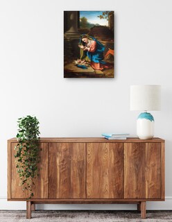 Foto 2 | Cuadro Decorativo - Adoración Del Niño Jesús (1518-1520)- Correggio - Religión - 46x61 - Impresión En Lienzo - Fi