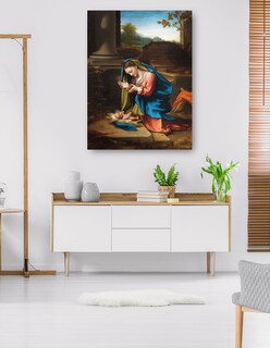 Foto 5 | Cuadro Decorativo - Adoración Del Niño Jesús (1518-1520)- Correggio - Religión - 46x61 - Impresión En Lienzo - Fi