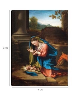 Foto 6 | Cuadro Decorativo - Adoración Del Niño Jesús (1518-1520)- Correggio - Religión - 46x61 - Impresión En Lienzo - Fi