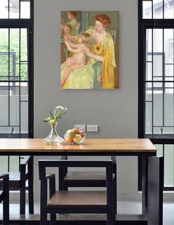 Foto 4 | Cuadro Decorativo - Mujer Con Un Girasol- Mary Cassatt - Fotografía - 77x102 - Impresión En Lienzo - Fine Art Tj