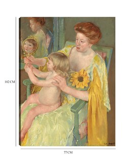 Foto 6 | Cuadro Decorativo - Mujer Con Un Girasol- Mary Cassatt - Fotografía - 77x102 - Impresión En Lienzo - Fine Art Tj