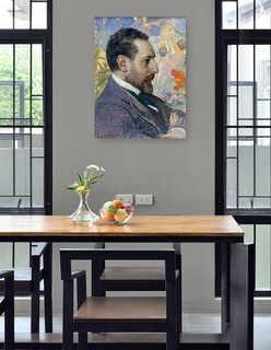 Foto 4 | Cuadro Decorativo - Retrato De Óscar Levertin (1906)- Carl Larsson - Fotografía - 69x92 - Impresión En Lienzo - Fi