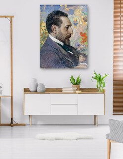 Foto 5 | Cuadro Decorativo - Retrato De Óscar Levertin (1906)- Carl Larsson - Fotografía - 69x92 - Impresión En Lienzo - Fi