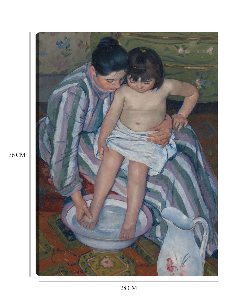 Foto 7 pulgar | Cuadro Decorativo - El Baño Del Niño- Mary Cassatt - Fotografía - 28x36 - Impresión En Lienzo - Fine Art Tj