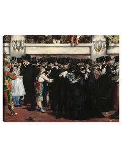 Foto 1 | Cuadro Decorativo - Baile De Máscaras En La Ópera- Edouard Manet - Religión - 69x92 - Impresión En Lienzo - Fine Art