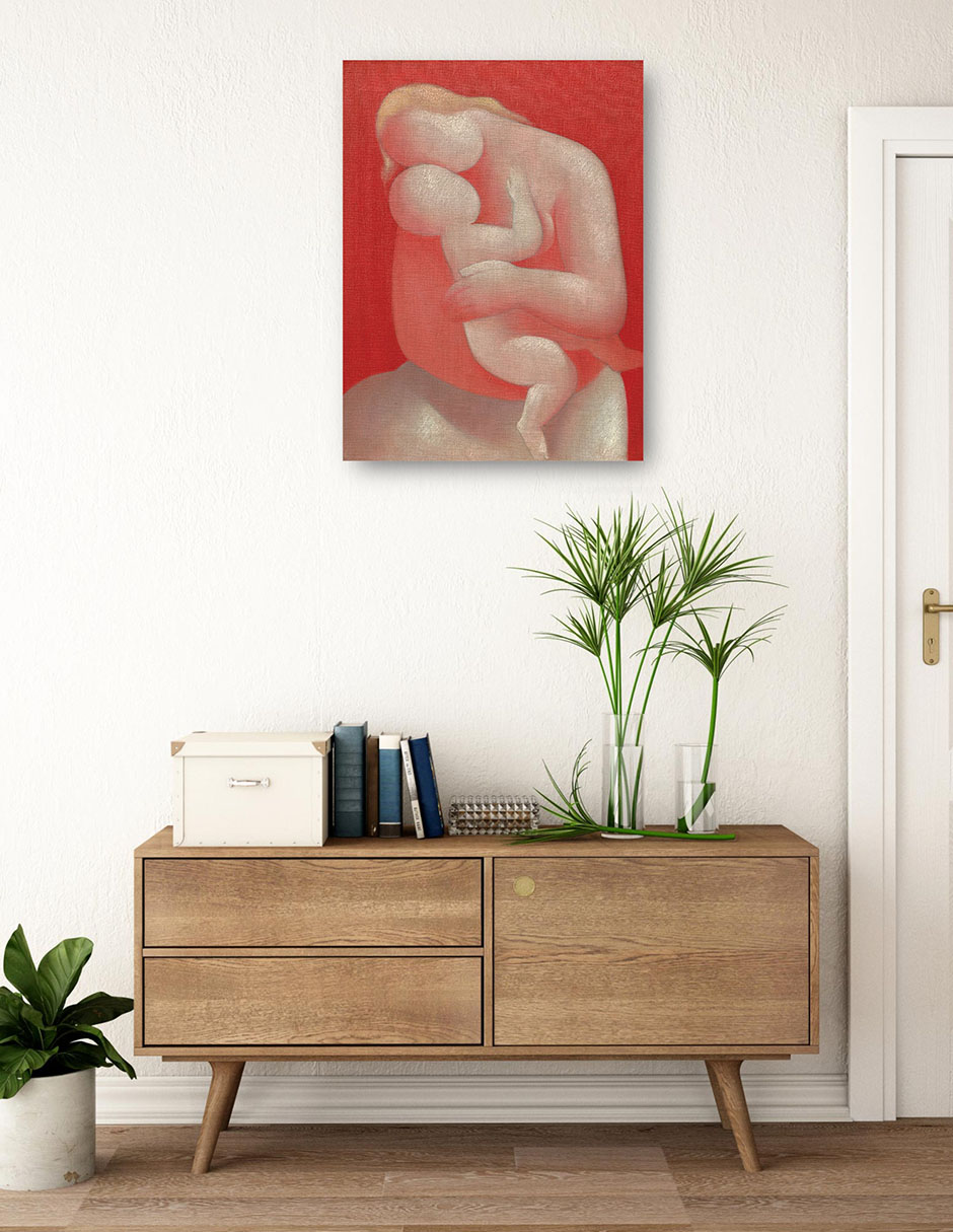 Foto 4 pulgar | Cuadro Decorativo - Madre (madonna Rosa) (1933)- Mikuláš Galanda - Fotografía - 28x36 - Impresión En Lienzo - Fine