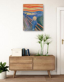 Foto 3 | Cuadro Decorativo - El Grito (1895) I- Edvard Munch - Abstracto - 28x36 - Impresión En Lienzo - Fine Art Tj