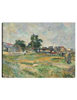 Foto 1 | Cuadro Decorativo - Paisaje Cerca De París (c. 1876)- Paul Cézanne - Religión - 28x36 - Impresión En Lienzo - Fine