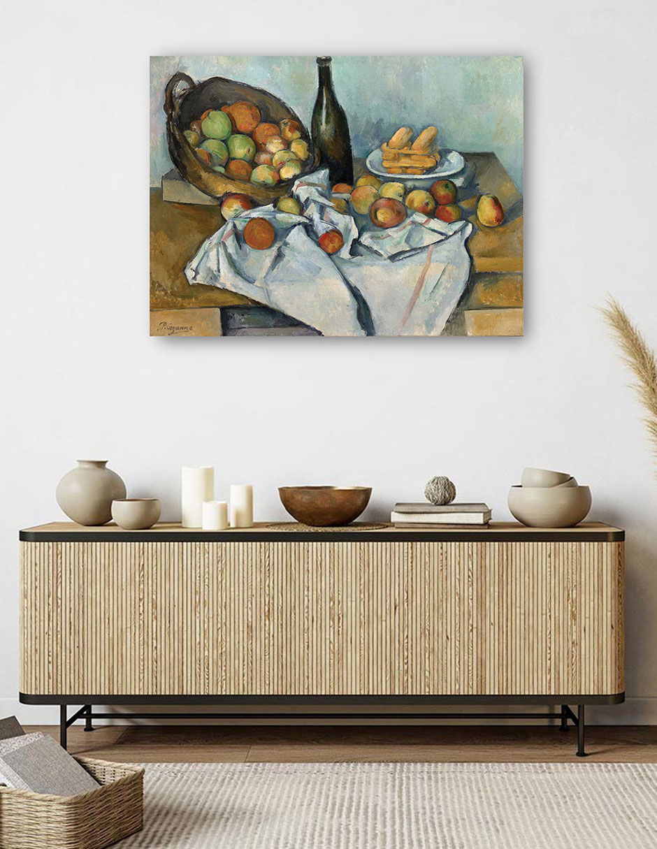 Foto 6 pulgar | Cuadro Decorativo - La Cesta De Manzanas (1893)- Paul Cézanne - Religión - 28x36 - Impresión En Lienzo - Fine Art Tj