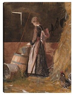 Foto 1 | Cuadro Decorativo - Huevos Frescos (1874)- Winslow Homer - Fotografía - 28x36 - Impresión En Lienzo - Fine Art Tj