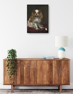 Foto 2 | Cuadro Decorativo - Un Rey Charles Spaniel (c. 1866)- Edouard Manet - Animales - 69x92 - Impresión En Lienzo - Fine A