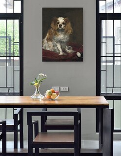 Foto 4 | Cuadro Decorativo - Un Rey Charles Spaniel (c. 1866)- Edouard Manet - Animales - 69x92 - Impresión En Lienzo - Fine A