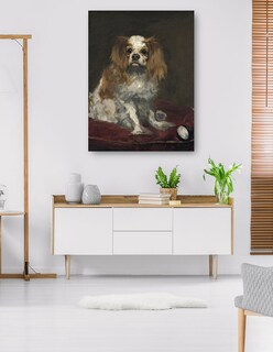 Foto 5 | Cuadro Decorativo - Un Rey Charles Spaniel (c. 1866)- Edouard Manet - Animales - 69x92 - Impresión En Lienzo - Fine A