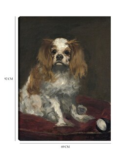 Foto 6 | Cuadro Decorativo - Un Rey Charles Spaniel (c. 1866)- Edouard Manet - Animales - 69x92 - Impresión En Lienzo - Fine A