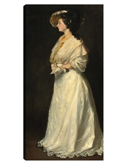 Foto 1 | Cuadro Decorativo - Mujer Joven En Blanco- Robert Henri - Fotografía - 46x89 - Impresión En Lienzo - Fine Art Tj