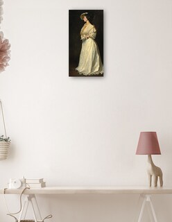 Foto 3 | Cuadro Decorativo - Mujer Joven En Blanco- Robert Henri - Fotografía - 46x89 - Impresión En Lienzo - Fine Art Tj