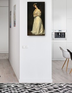Foto 4 | Cuadro Decorativo - Mujer Joven En Blanco- Robert Henri - Fotografía - 46x89 - Impresión En Lienzo - Fine Art Tj