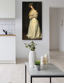 Foto 5 | Cuadro Decorativo - Mujer Joven En Blanco- Robert Henri - Fotografía - 46x89 - Impresión En Lienzo - Fine Art Tj