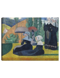 Foto 1 | Cuadro Decorativo - Mujeres Bretonas Con Paraguas (1892)- Emile Bernard - Religión - 28x36 - Impresión En Lienzo