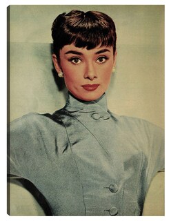 Foto 1 | Cuadro Decorativo - Audrey Hepburn, 1953- Unknown - Fotografía - 28x36 - Impresión En Lienzo - Fine Art Tj