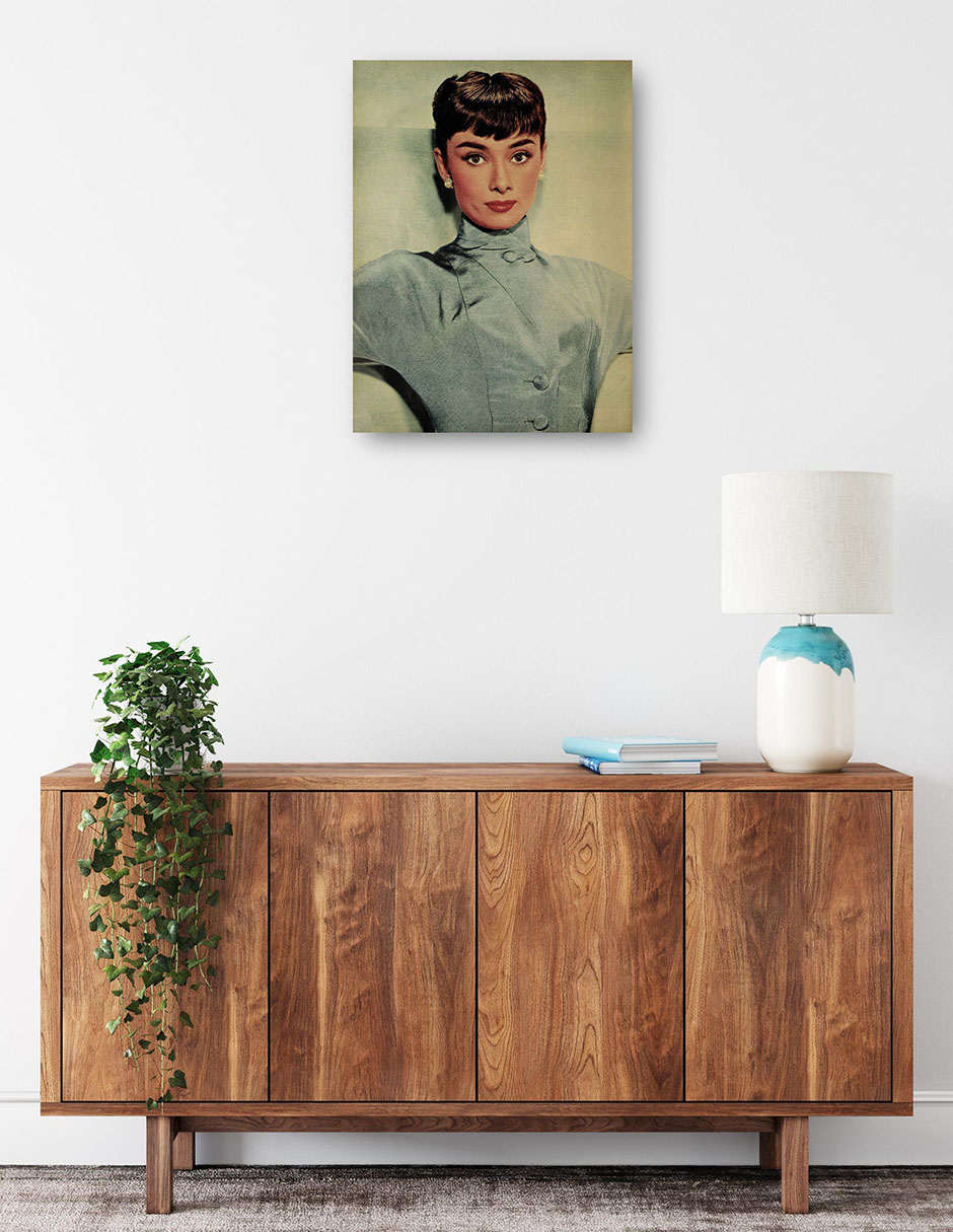 Foto 3 pulgar | Cuadro Decorativo - Audrey Hepburn, 1953- Unknown - Fotografía - 28x36 - Impresión En Lienzo - Fine Art Tj