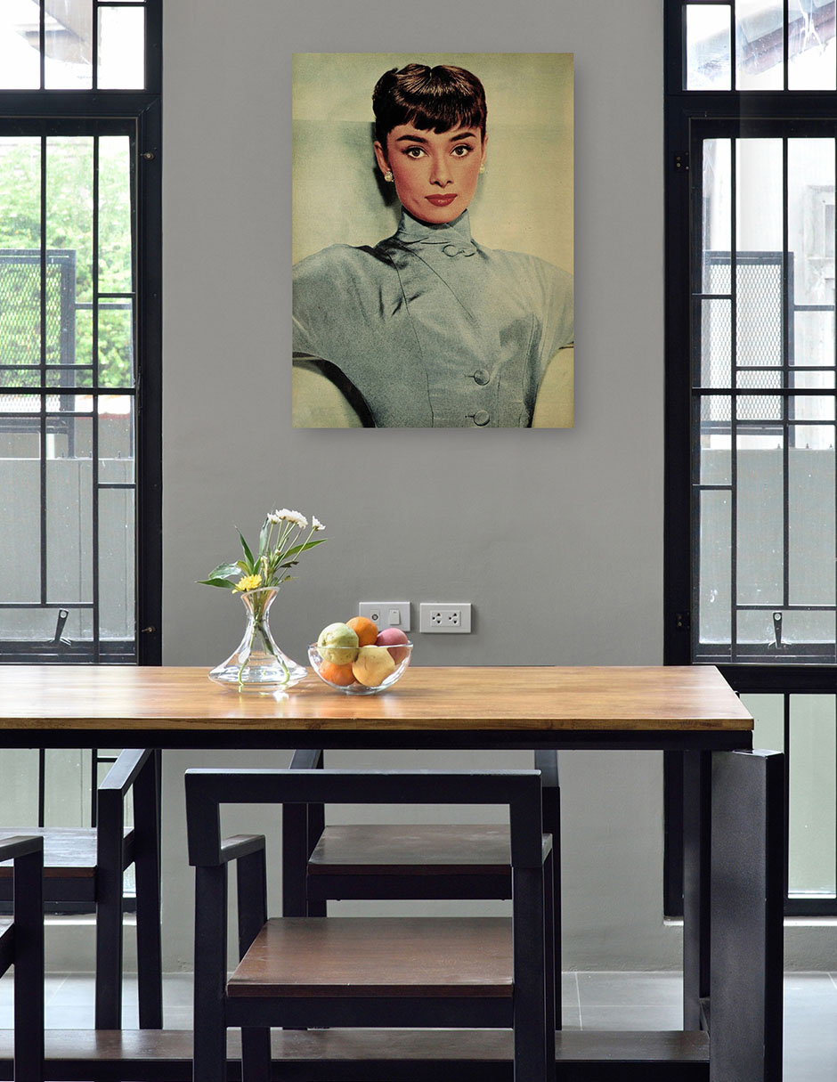 Foto 5 pulgar | Cuadro Decorativo - Audrey Hepburn, 1953- Unknown - Fotografía - 28x36 - Impresión En Lienzo - Fine Art Tj