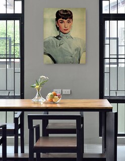 Foto 4 | Cuadro Decorativo - Audrey Hepburn, 1953- Unknown - Fotografía - 28x36 - Impresión En Lienzo - Fine Art Tj