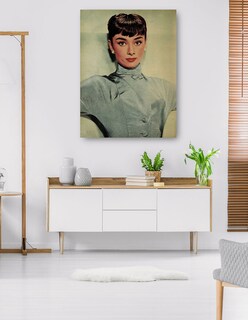 Foto 5 | Cuadro Decorativo - Audrey Hepburn, 1953- Unknown - Fotografía - 28x36 - Impresión En Lienzo - Fine Art Tj