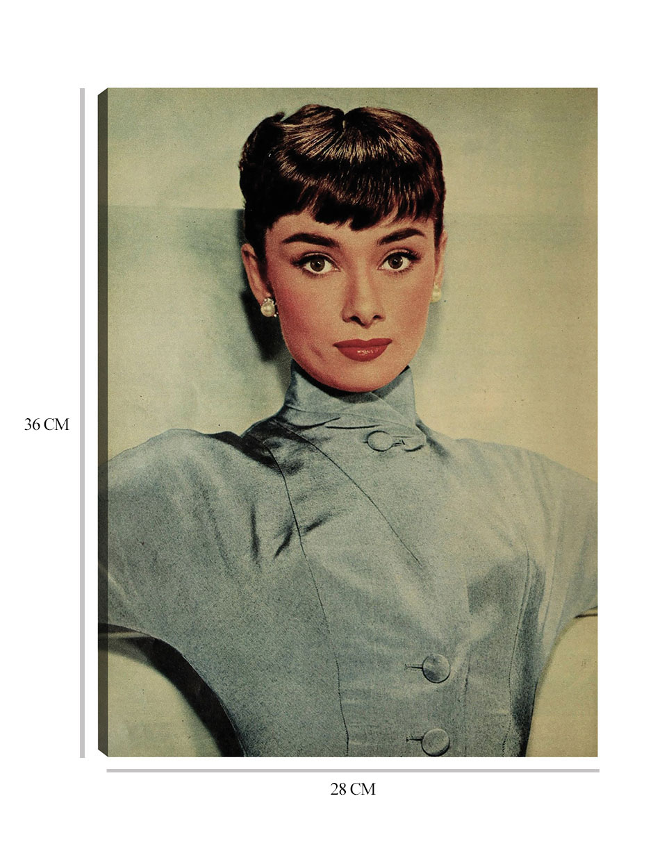 Foto 7 pulgar | Cuadro Decorativo - Audrey Hepburn, 1953- Unknown - Fotografía - 28x36 - Impresión En Lienzo - Fine Art Tj