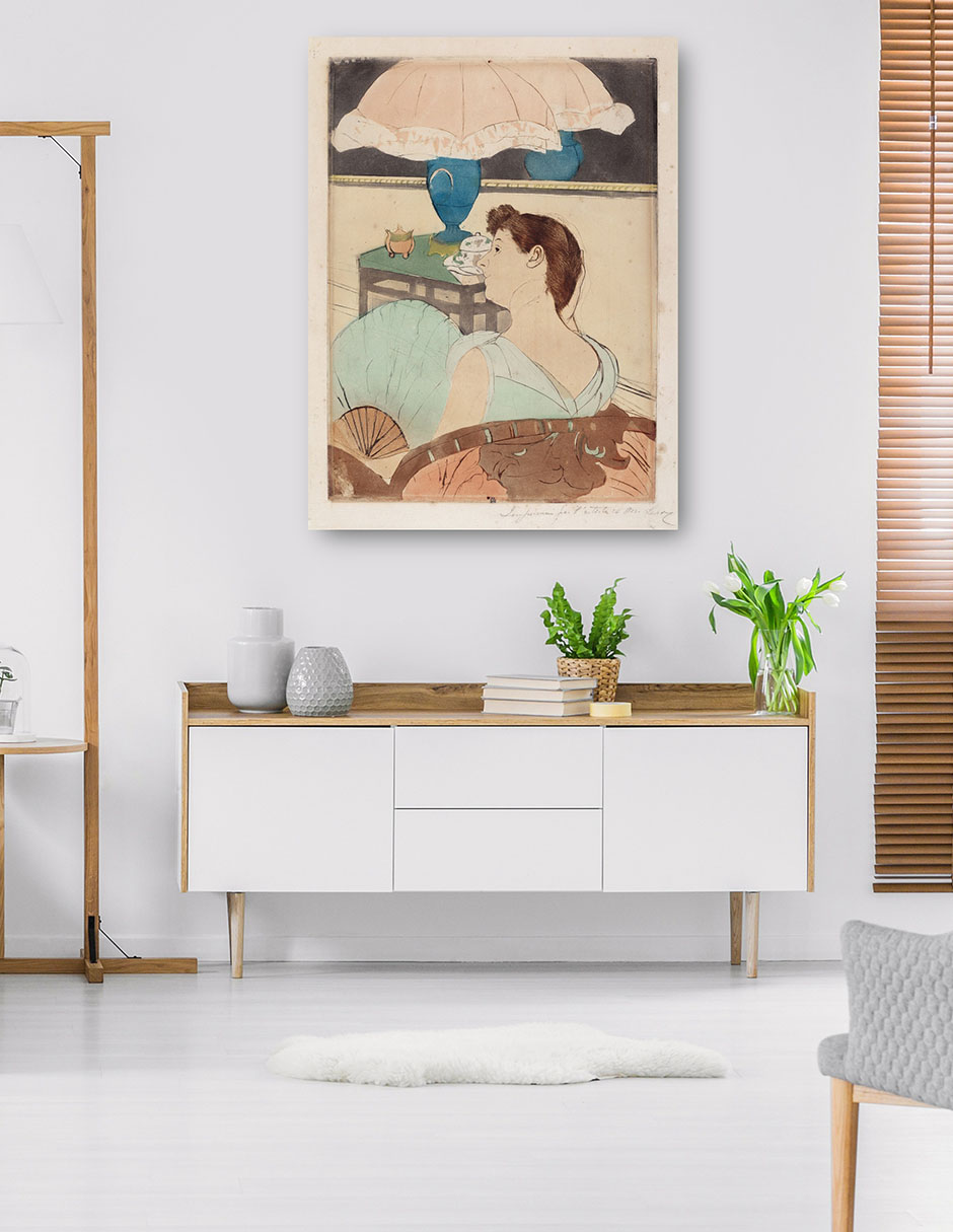 Foto 5 | Cuadro Decorativo - La Lámpara (1890-1891)- Mary Cassatt - Fotografía - 69x92 - Impresión En Lienzo - Fine Art Tj