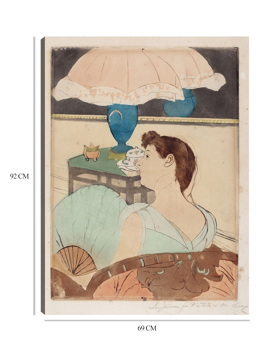 Foto 7 pulgar | Cuadro Decorativo - La Lámpara (1890-1891)- Mary Cassatt - Fotografía - 69x92 - Impresión En Lienzo - Fine Art Tj