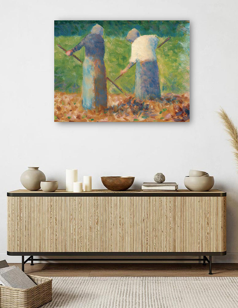 Foto 6 pulgar | Cuadro Decorativo - Henificadores En Montfermeil- Georges Seurat - Religión - 28x36 - Impresión En Lienzo - Fine Art Tj