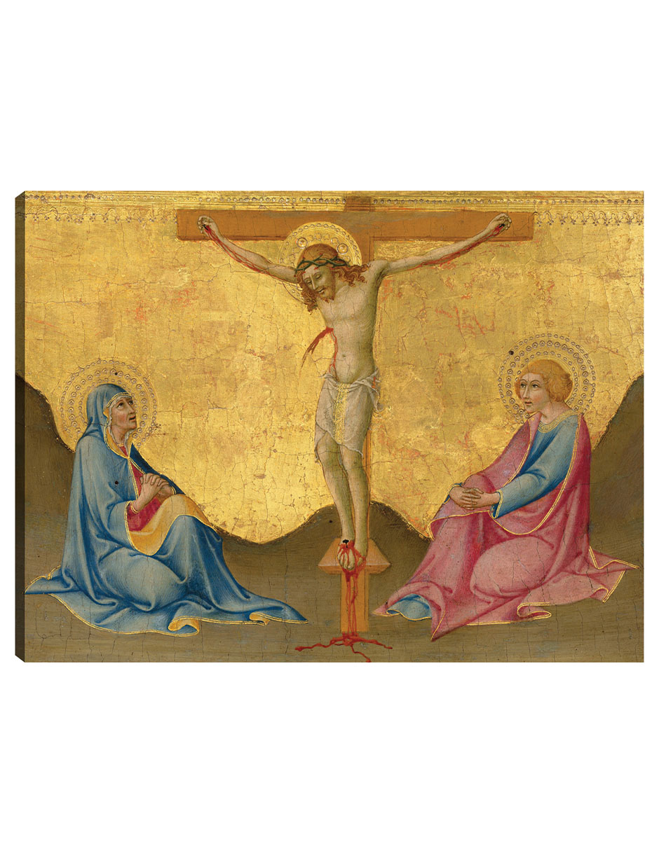 Cuadro Decorativo - La Crucifixión, C. 1445/1450- Sano Di Pietro - Religión - 69x92 - Impresión En Lienzo - Fine Art T